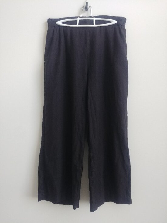Part Two Pants - Part Two 100% linen 40 approx Medium dark grey cropped ankle pants wide leg